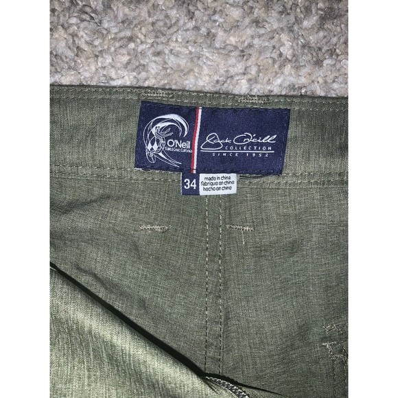 NWT! Jack O'Neill Collection O’Neil Mens Green Casual Polyester Shorts - Size 34 - Picture 4 of 6